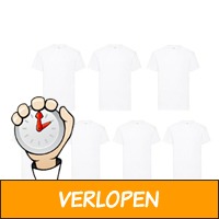 7-pack Fruit of the loom witte Heren T-shirts - Maat XX..