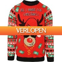 Suitableshop: Suitable Kersttrui Multicolour rood lampjes