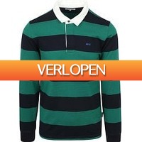 Suitableshop: McGregor Rugbyshirt Streep Navy Groen