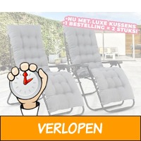 2 x Sevva Zero Gravity loungestoel