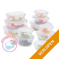 Luxe glazen vershoudbakjes set