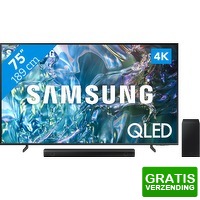 Bekijk de deal van Coolblue.nl 2: Samsung QLED 4 K 75Q64D (2024) + Samsung HW-B530 (2022)