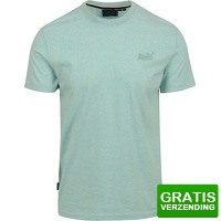 Bekijk de deal van Suitableshop: Superdry Classic T-Shirt Melange Lichtgroen