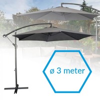 Bekijk de deal van Actie.deals: Kantelbare XXL zweefparasol 3 meter