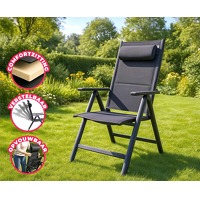 Bekijk de deal van Voordeelvanger.nl: FlinQ Luxe Tuinstoel Opvouwbaar - Met Ademende Comfortzitting! ...