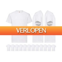 DealDonkey.com: 12 witte Fruit of the Loom Heren T-shirts
