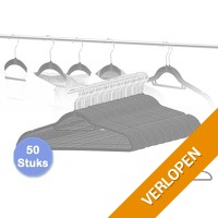 50 x stevige suede kledinghangers