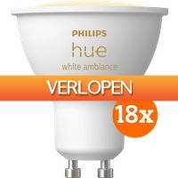 Coolblue.nl 3: 18 x Philips Hue White Ambiance GU10 spot