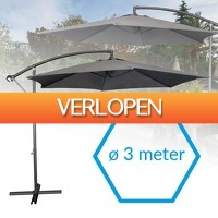 Actie.deals: Kantelbare XXL zweefparasol 3 meter