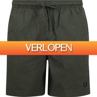 Suitableshop: Fred Perry Zwembroek Donkergroen