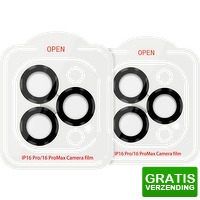 Bekijk de deal van Coolblue.nl 2: BlueBuilt camera lens protector Apple iPhone 16 Pro/16 Pro Max Camera Lens Protector Aluminium Duo Pack
