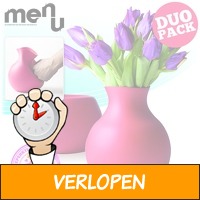 2 x Menu rubberen vaas