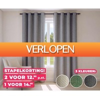 Voordeelvanger.nl 2: Verduisterend Ringgordijn 140 x 260 cm - Slaap Beter In Een Donkere Kamer! ...