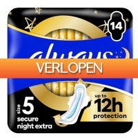 Plein.nl: 12x Always Maandverband Ultra Secure Night Extra 14 stuks
