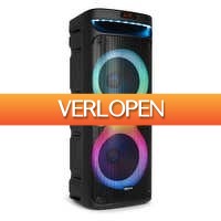 MaxiAxi.com: Fenton Track610 portable speaker Bluetooth - Partybox met microfoon, accu en lichteffecten - 240W
