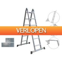 iBOOD.be: Batavia Aluminium Multifunctionele Ladder Met Platform | 4x3 Sporten