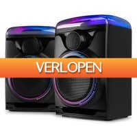 MaxiAxi.com: Fenton Track 2.0 partyset - Speakerset met Bluetooth - Karaokeset met microfoon - 120W - zwart