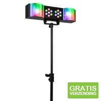 Fuzzix DerbyStar1 - Partybar - Met LED Wash en Derby - Inclusief afstandsbediening - RGB LED's