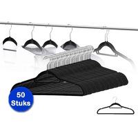 Bekijk de deal van DealDonkey.com 3: 50 x stevige suede kledinghangers