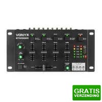 Bekijk de deal van MaxiAxi.com: Vonyx STM3025B mixer 4-kanaals met Bluetooth en USB mp3 speler