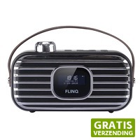 DealDonkey.com 4: FlinQ DAB+ Radio - Draadloze Speaker - 80 stations - DAB+ Ruisvrij - Bluetooth
