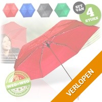Set van 4 compacte paraplu's