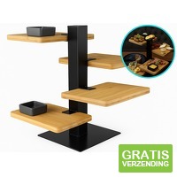 Gusta Serveertoren - Etagere - 4 bamboe planken