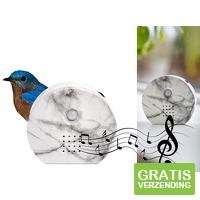 QLT Nature Geluidbox met Sensor - Vogel-, Zee- of Junglegeluiden - Marmer