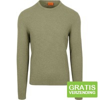 Suitable Trui Structure Slub Olijfgroen