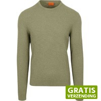 Suitableshop: Suitable Trui Structure Slub Olijfgroen