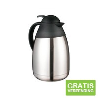 Hi Thermoskan 1,5 Liter - dubbelwandig - RVS - Zilver