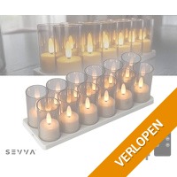6 x Sevva oplaadbare waxinelichtjes