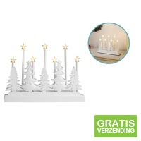 Kerstdecoratie witte bomen