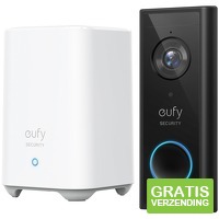 Eufy slimme deurbel Video Doorbell 2 K + HomeBase 2 zwart