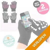 2 paar touchscreen handschoenen