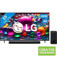 LG 4 K Smart UA75 en soundbar