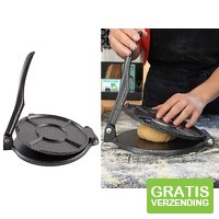 Nonna Tortillapers 20 cm - 100% Gietijzer - Roti Maker - Tortilla Press