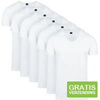 Suitable Vita T-Shirt V-Hals wit 6-Pack