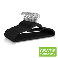 50 XEMM Suede Kledinghangers Met Broeklat