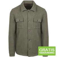 Suitable Overshirt Wool Blend Groen