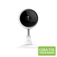 Qnect Wifi Binnencamera - HD Nachtzicht - Bewegingsdetectie - wit