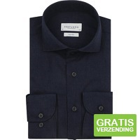 Profuomo Overhemd Peached Twill Flanel Navy