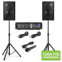 Vonyx VX210 complete geluidsinstallatie voor zang