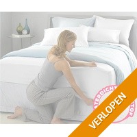 2 x Snug-Fit waterdichte molton matrasbeschermer