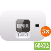 5 x Elro Blue Line koolmonoxidemelder