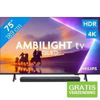 Philips Ambilight PUS8500 QLED 4 K (2025) en soundbar