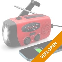 Soundlogic noodradio op zonne-energie