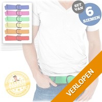 Set van 6 canvas riemen