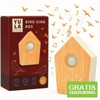 YULA Living Geluidbox met Vogelgeluiden - Met Sensor - Houtlook