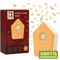 DealDonkey.com: YULA Living Geluidbox met Vogelgeluiden - Met Sensor - Houtlook